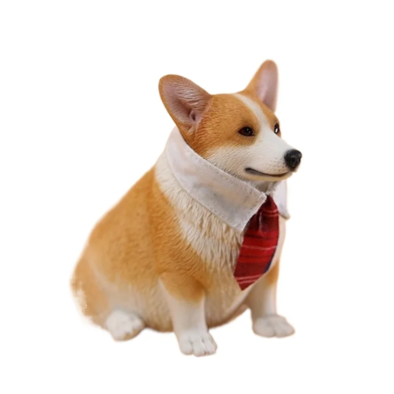 Fat base, cute cute corgi pet dog simulation model car ornament tide play peripheral figure