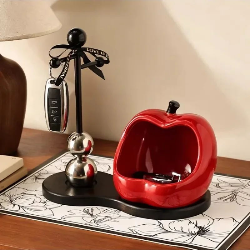 Entrance Hall Key Storage Rack Decorative Shoe Cabinet Storage Rack Apple Big Mouth Watch Storage Tray Jewelry Organizer