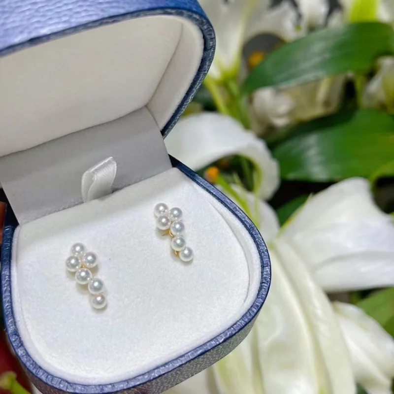 

SGARIT Pearl Pendant Earrings Korean Fashion Jewelry Freshwater Pearl 925 Sterling Silver Stud