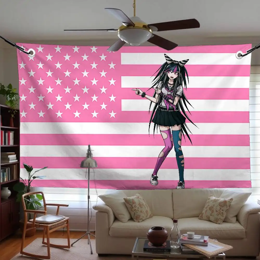 D-DanganronpaS Ibuki Flag Banner Funny Tapestry With Four Grommets 7 Sizes 150X200cmFans Gift For Decoration