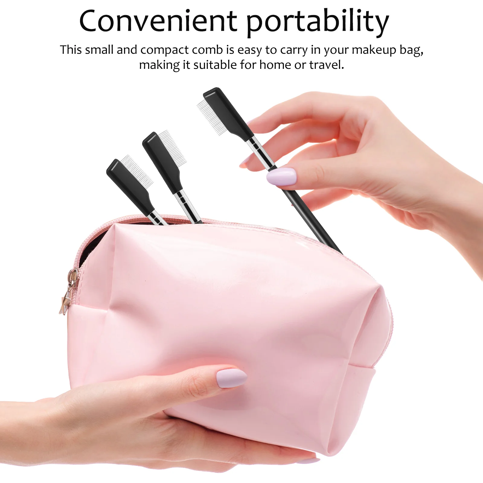 4Pcs Wimpern Kamm Metall Lash Separator Pinsel Augenbraue Pflege Werkzeug für Natürliche Wimpern Trennung Tragbare Make-Up Zubehör