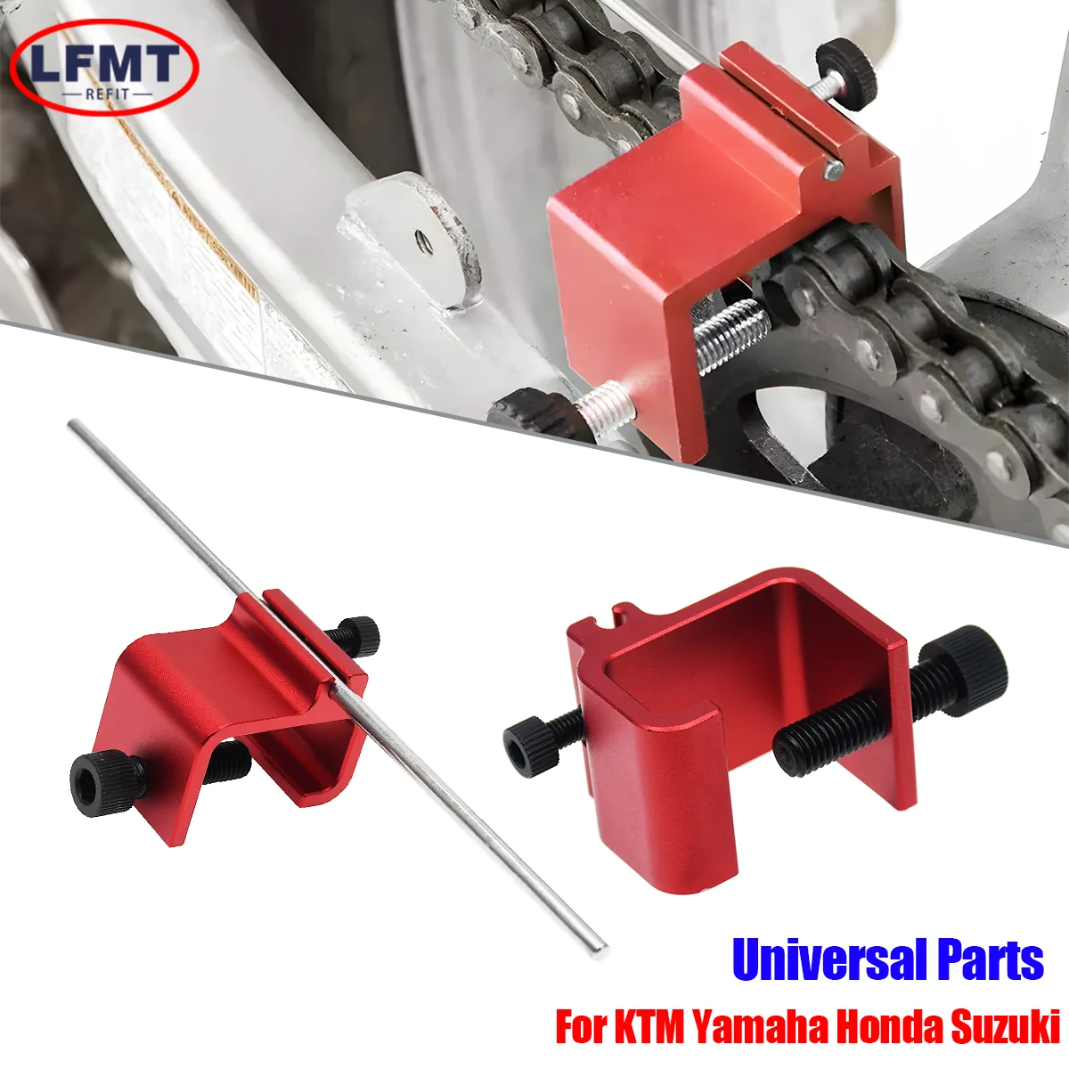 Outil d'alignement rapide et précis de pièces universelles, outil d'alignement de chaîne de moto, pignon en alliage d'aluminium, outil de pièces de réparation de chaîne