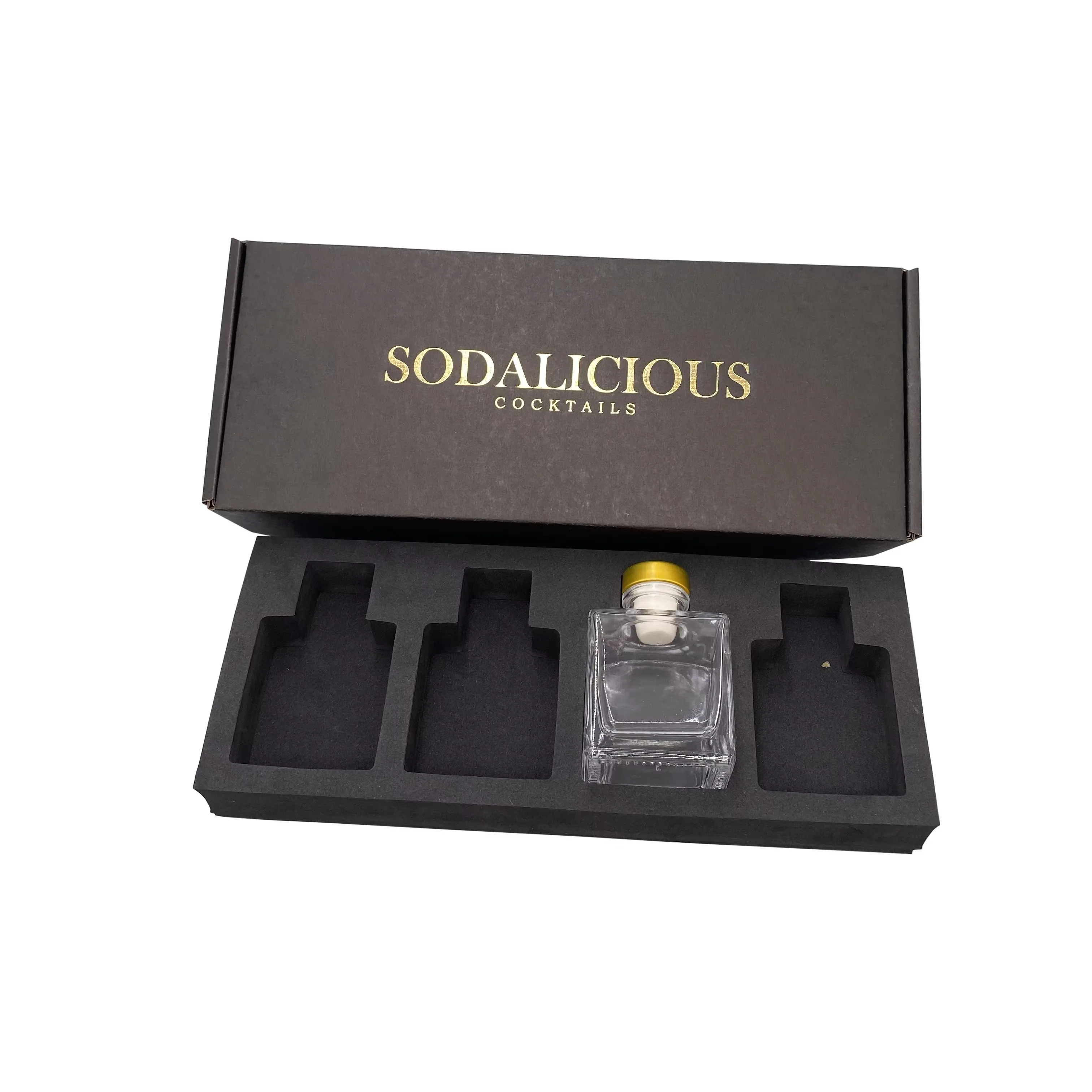 

Custom Luxury Wine Packaging Box｜Gold Black Whisky Gift Box｜Premium Corrugated Mailer Box