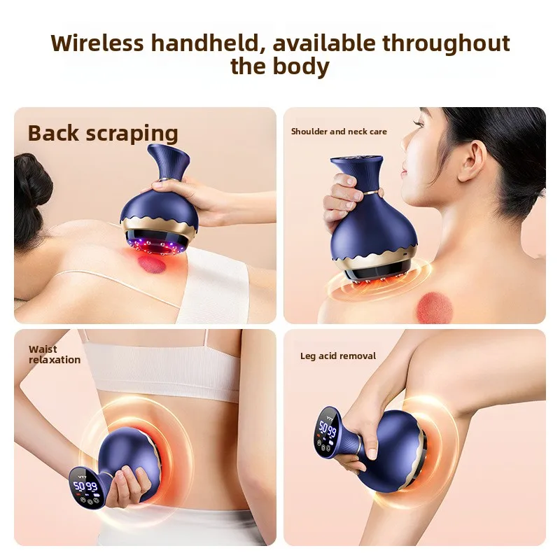 جديد آلة كشط كهربائية الحجامة العلاج الطبيعي المنزلية الجسم كله فك تدليك ميريديان فرشاة كشط قطعة أثرية