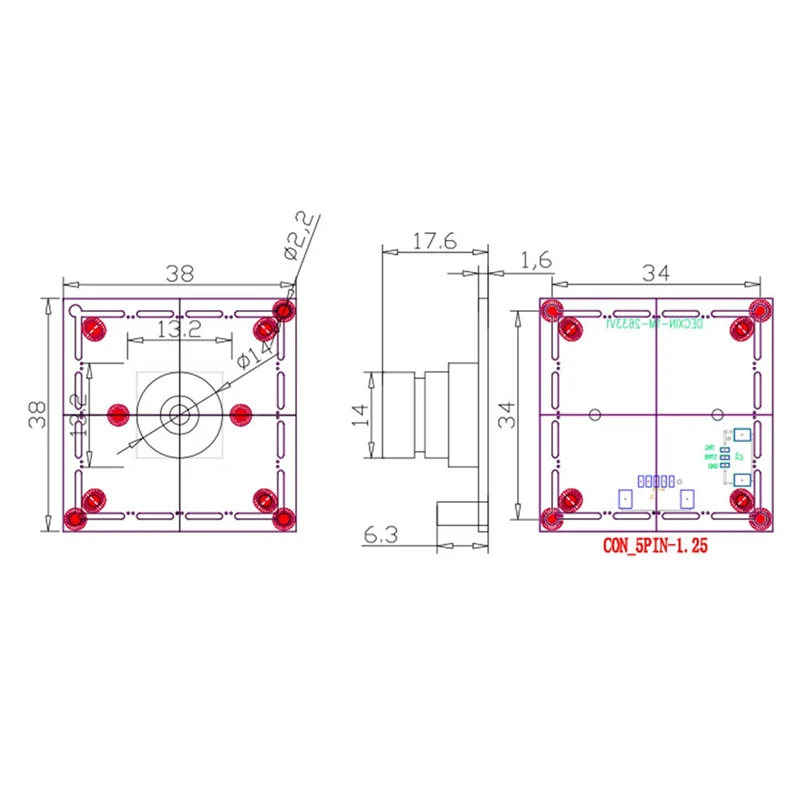 FULL-720P وحدة الكاميرا الصناعية USB التعرض العالمي للمصراع 120 إطارًا OV9281 التقاط الهاتف المحمول عالي السرعة لينكس