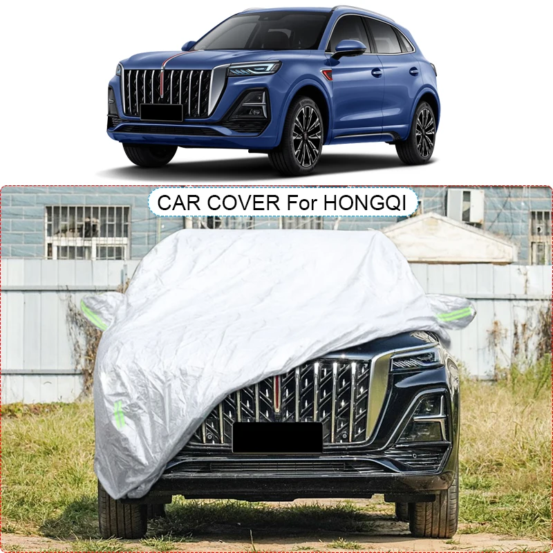 3Layer Thicken Car Cover Anti-rain Dustproof Snow Waterproof For HONGQI EH7 EHS7 E-HS9 H5 OUSADO H9 HS3 HS5 HS7 2021-2026