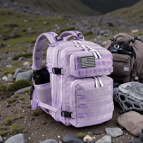 Zaino tattico LHI 45L/35L/25L per uomo e donna Borsa da palestra per atleta impermeabile Zaino da viaggio per escursionismo con portabottiglie