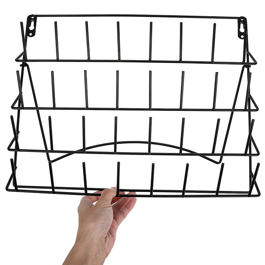 

2 Pcs Wall Storage Rack Countertop Display Cup Drying Holder Bottle Drainer Wall-mounted