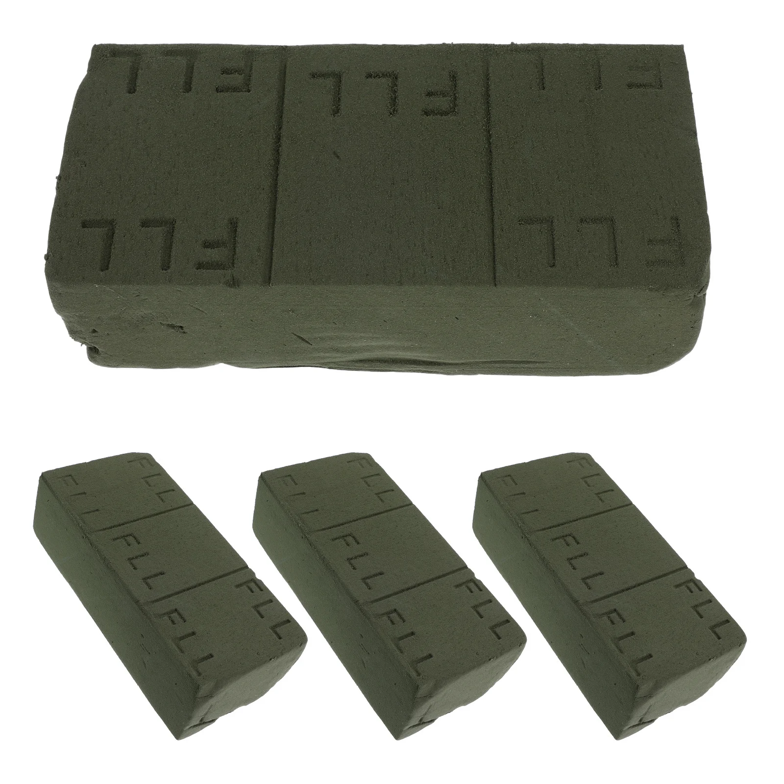 

4pcs Floral Foam Brick Green Flower Arrangement Base For Crafts Artificial Flowers Hydrating Blocks Garden