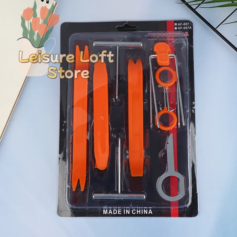 12피스 자동차 도어 클립 및 트림 제거 도구 세트 - 자동차 도어 패널, 오디오 대시보드 및 클립 설치용 4-in-1 프라이 도구