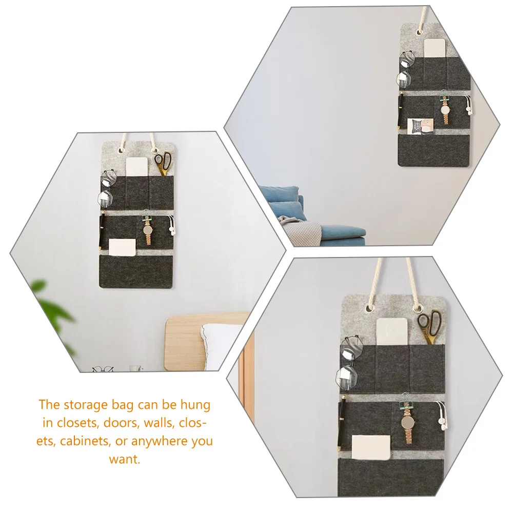 

Multifunctional Storage Bag With Multiple Compartments For Home Wall Mounted Felt Organizer Over Door Hanging Pocket Cloth