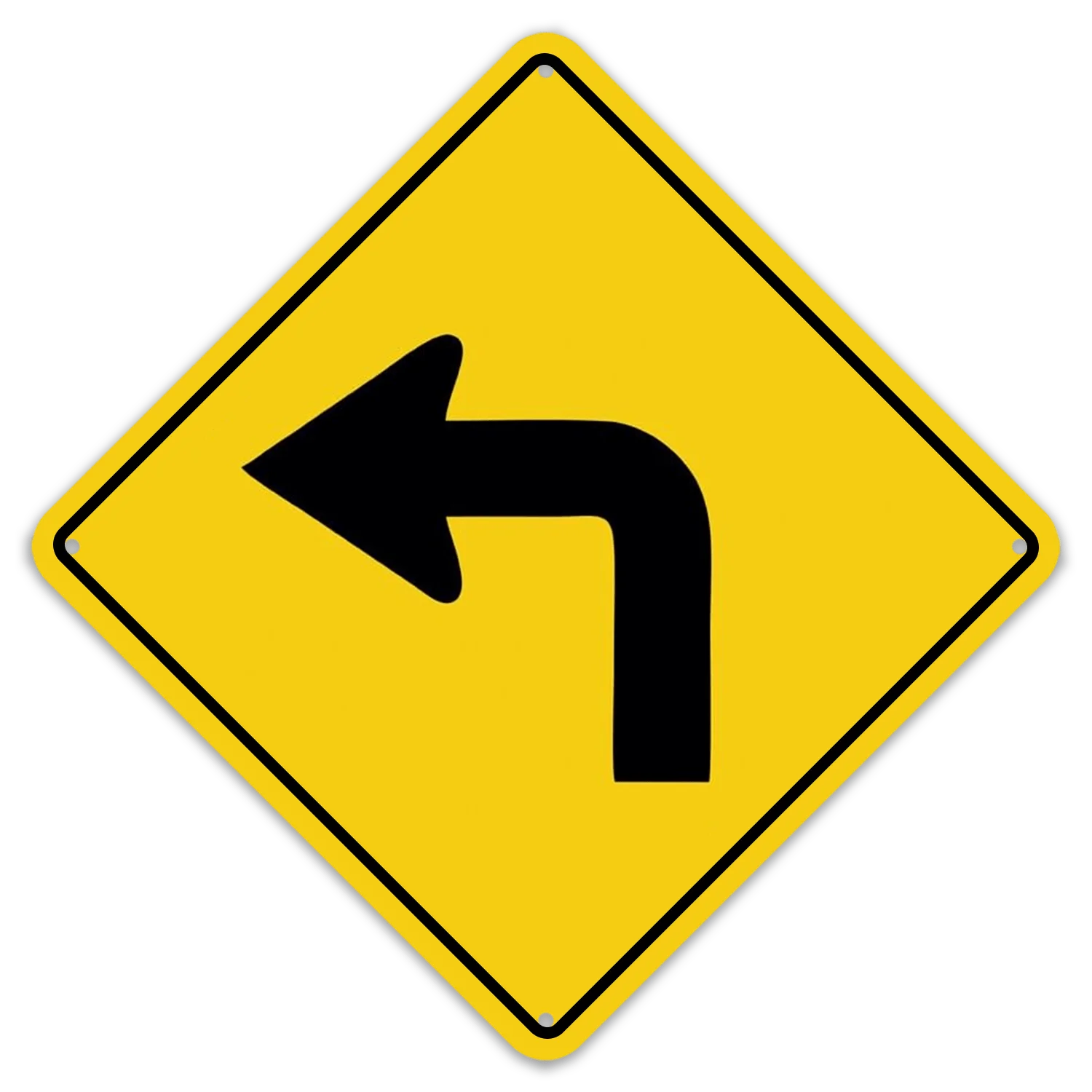 Left Turn Sharp Curve Sign Road Sign; Fun Metal Sign; Novelty Road Sign; Animal Wall Decor Metal Hanging Sign