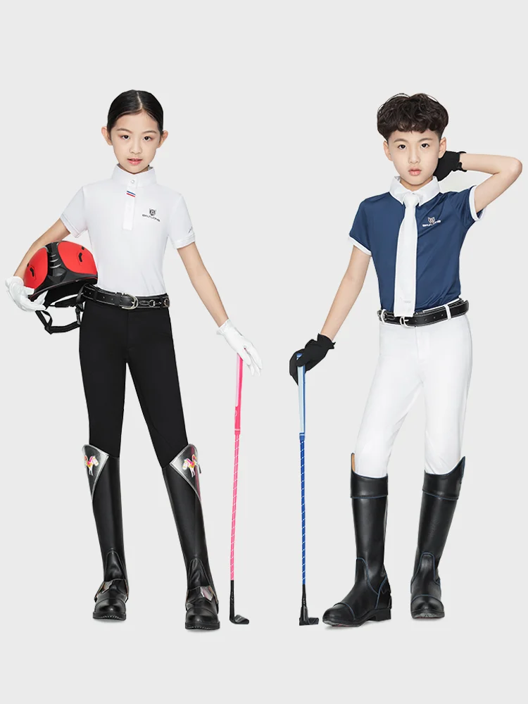 four-season-children's-equestrian-trousers-elastic-training-competition-eight-feet-dragon-riding-pants-functional-fiber