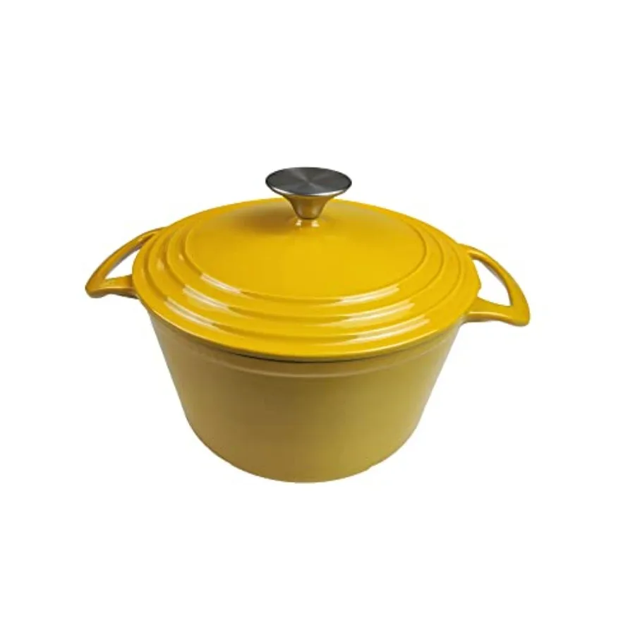 

Чугунная эмалированная жаровня (голландская печь) объемом 3,5 кварты, диаметр. 8,5 дюймов с крышкой