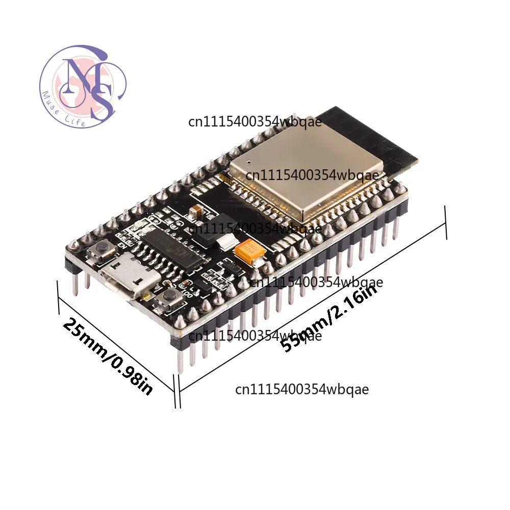 ZOCI-FOR- ESP32-DevKitC Development Board, CH340 Bluetooth WiFi Module ESP32-32E Microcontroller Kit