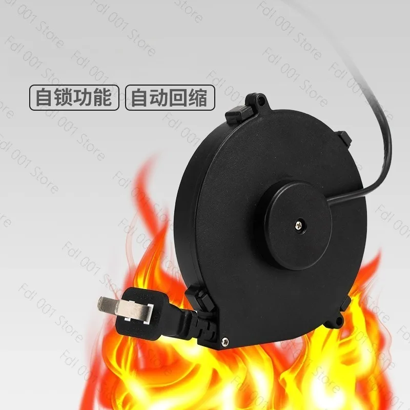 ML-0612 220v H05VV-F 3G1.5mm2 X 2.5M(L) Cable Reel Drum Electric Cord Reel Retractable with Plug 1500w-3000w