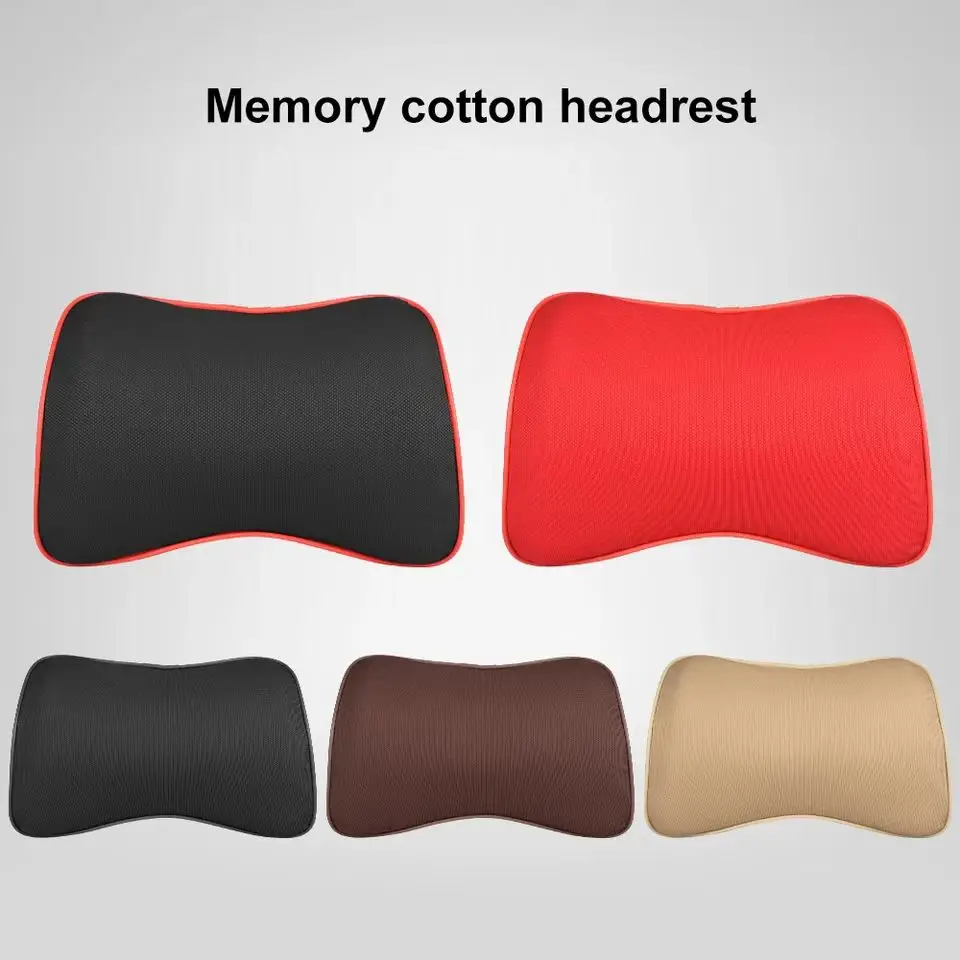 Car Neck Headrest Pillow Accessories Cushion Auto Seat Head Support Neck Protector Automobiles Seat Neck Rest Memory Cotton