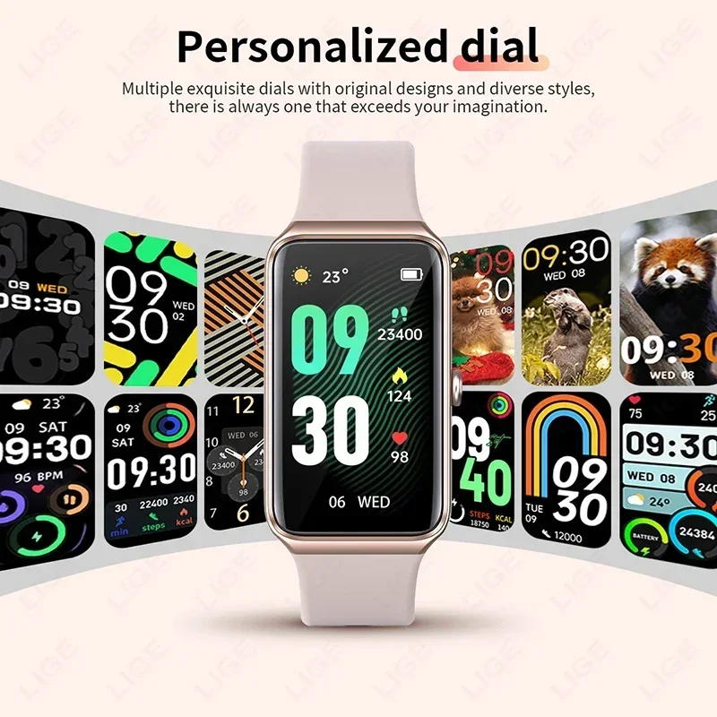 Xiaomi جديد 1.47 بوصة HD ساعة ذكية للنساء سوار لياقة بدنية رياضي ميزان الحرارة مراقبة الصحة مقاوم للماء ساعة ذكية للنساء لشاومي