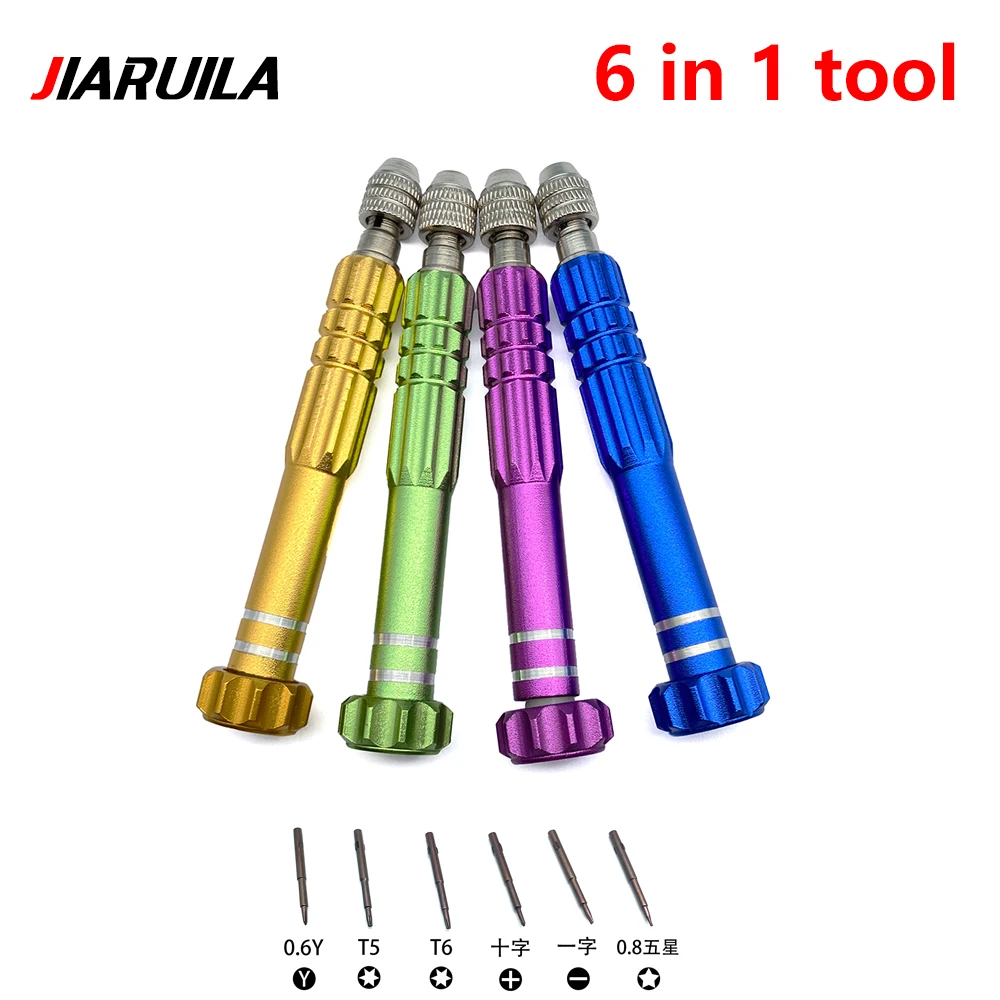 6 in 1 Universal Mobile Phone Disassembly Tools Kit Spudger Pry Opening Tool For iPhone X 8 7 6S 6 Plus Screwdriver Repair Kit