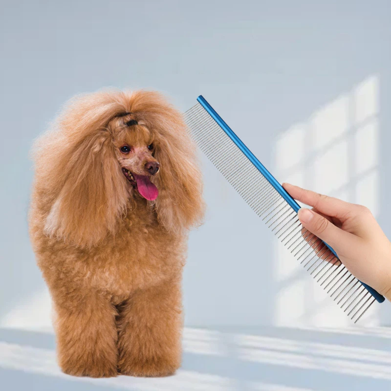 

30cm Pet Hair Remover Dog Grooming Profesional Stainless Steel Straight Pin Comb Removes Hairs Cat and Dogs Massage Combs