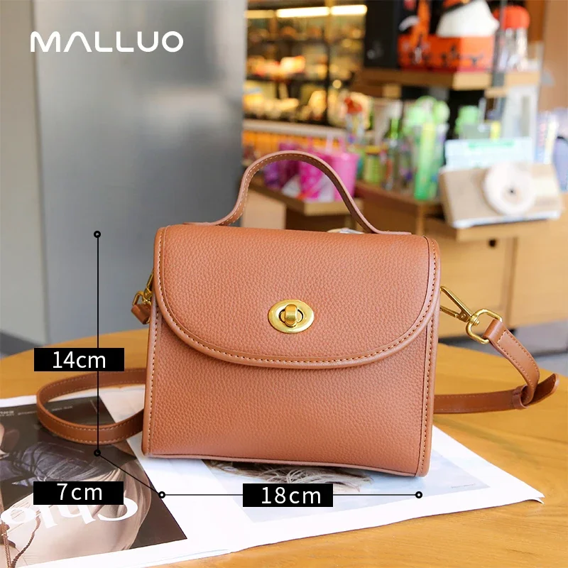 Frauen Kuh Echtes Leder Schulter Tasche Damen Mode Retro Kleine Quadratische Handtasche Weibliche Freizeit Designer Luxus Umhängetaschen