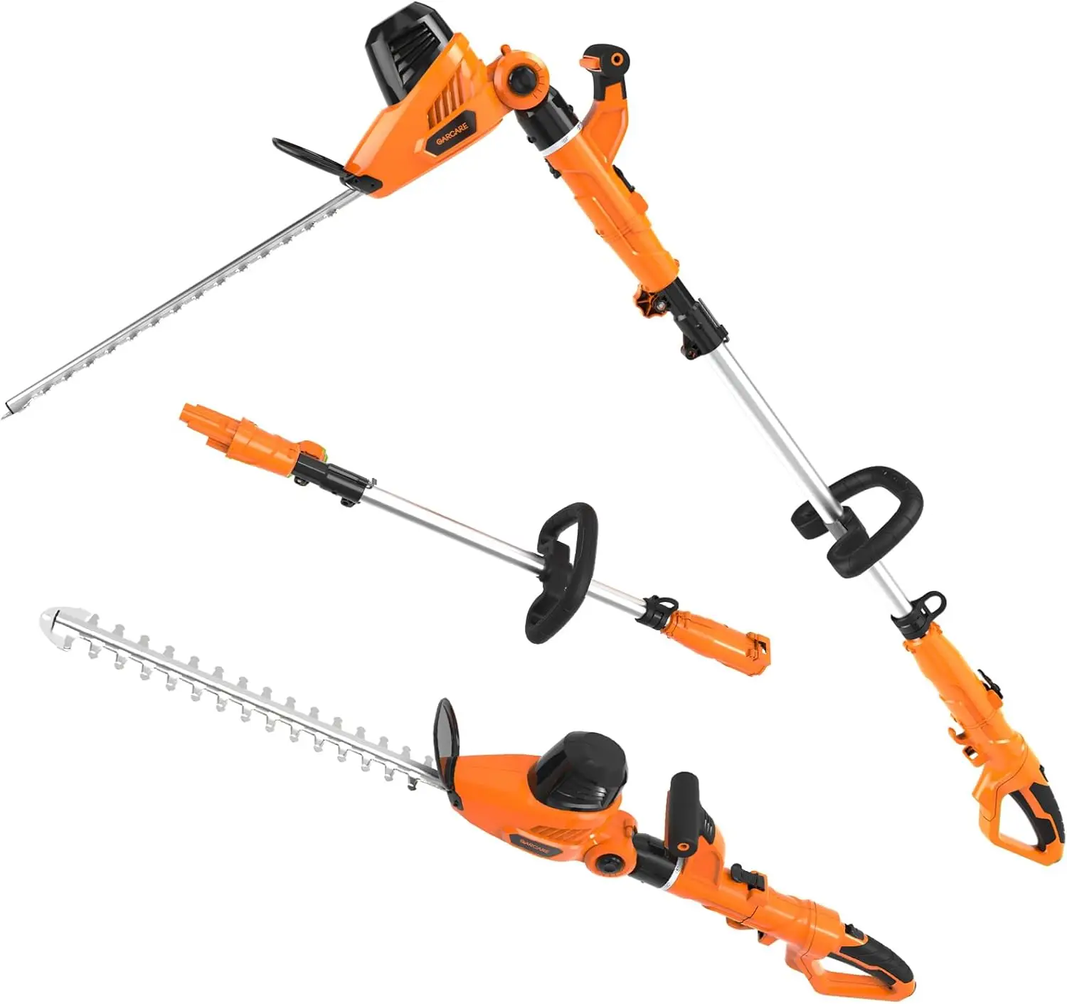 

Corded Electric Pole Hedge Trimmer 20 Inch Dual Action Laser Cut Adjustable Head 4.8 Amp 600 Watt Two In One Power Tool