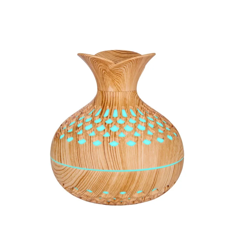 

ABWM-Mini USB Air Humidifier 300Ml Desktop Humidifier Hollow Vase Shape With Colorful Night Lights
