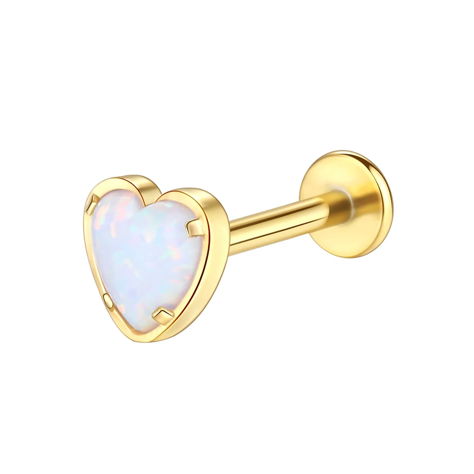10 stks/partij Titanium Labret Ringen Piercing Kubieke Zirkoon Oor Tragus Earring Stud Conch Helix Daith Oor Piercings Vrouwen Sieraden 16G