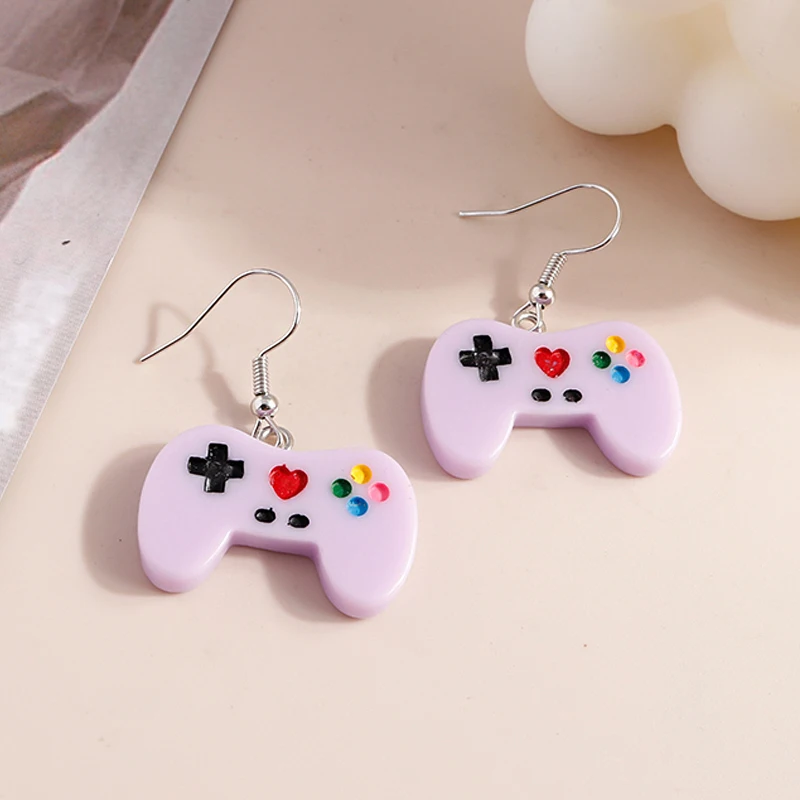 Aihua Neue Mode Lila Gummibärchen Herz Eis Trinken Baumeln Ohrringe Für Frauen Pilz Würfel Stern Urlaub Schmuck Geschenke – Detail 2