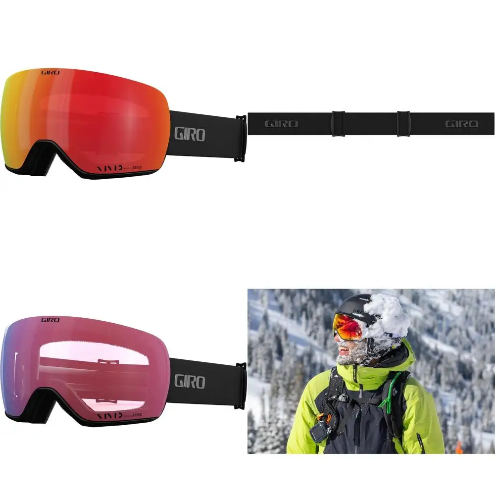

Quick Change Lens Ski & Snowboard Goggles - Unisex Design - 2 VIVID Lenses - Anti-Fog - Over Glasses Compatible