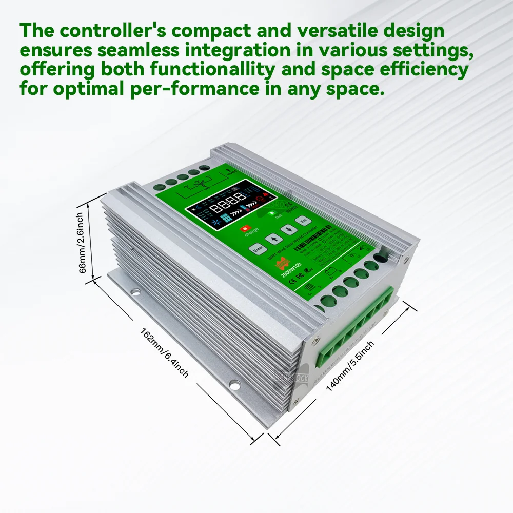 12V 24V 48V Solar Wind Hybrid Charge Controller With WiFi and LCD Display Solar 1500W and Wind 1500W Regulator for All Battery