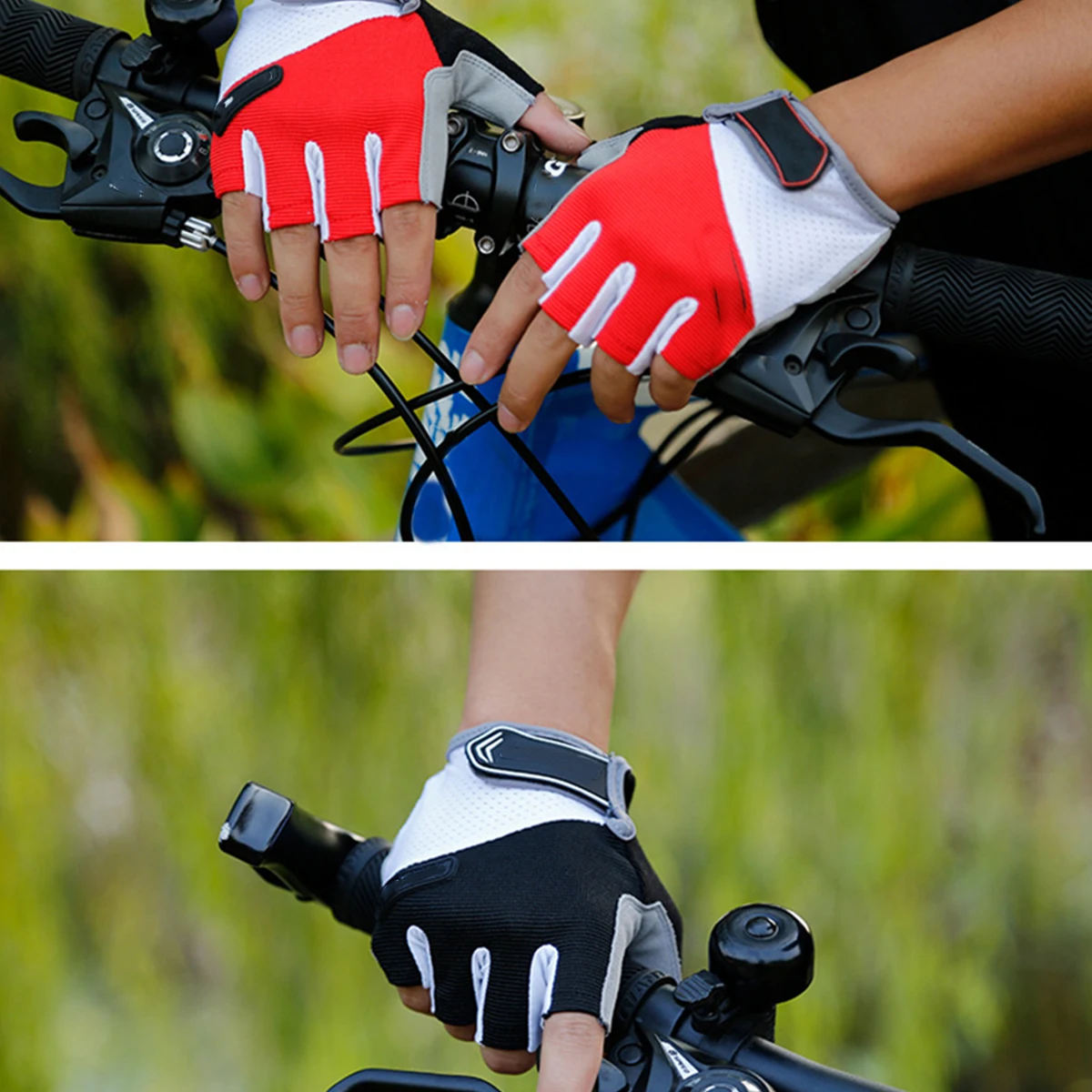 

1Pair Breathable Anti Sweat Cycling Gloves Half Finger Driving Jogging Fishing Hiking Black Xl Half Finger Short Gloves