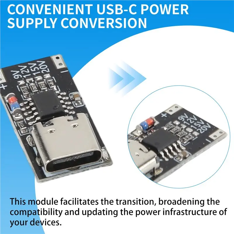 ABZZ-4PCS USB-C PD Trigger Board Module PD/QC Decoy Board Fast Charge USB Type-C To 12Vpower Delivery Boost Module