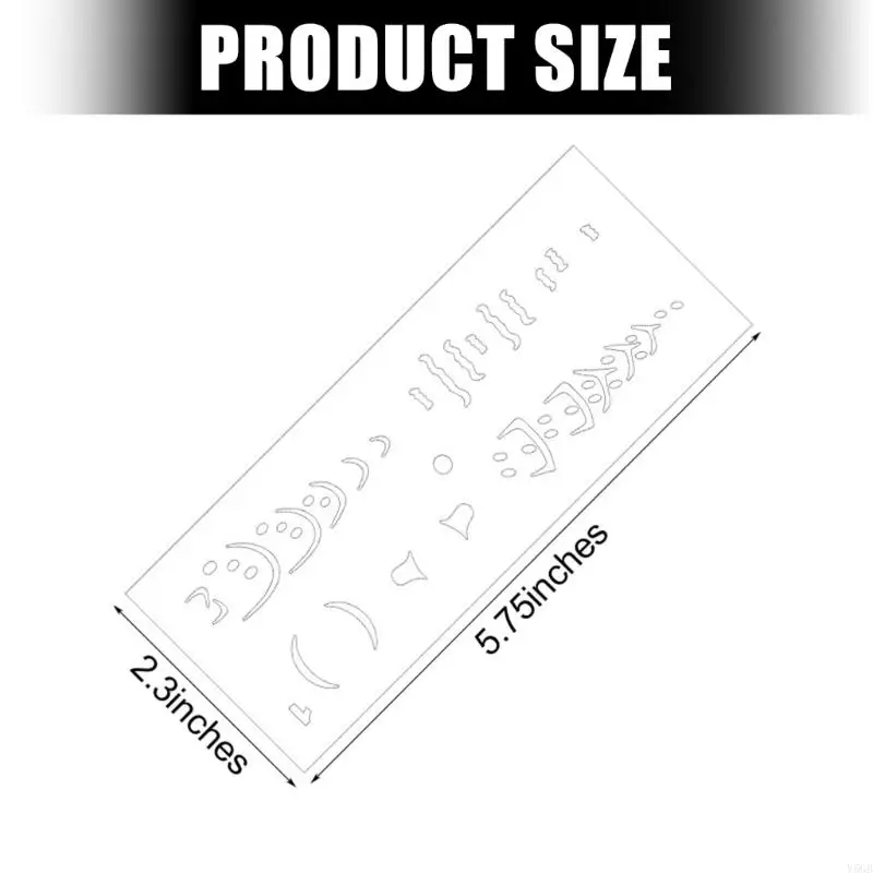 6Pcs Fishing Lure Painting Templates PVC Drawing Stencils for Handmade Fish Lure Y5GB view 6