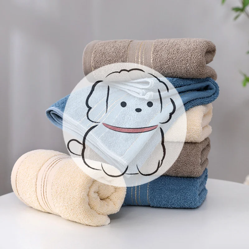 Home Textiles Face Towel - Thickened Absorbent Towel Pure Cotton Quick