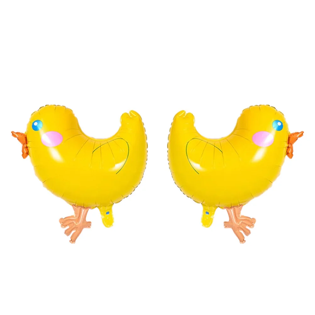 

3Pcs Cartoon Animal Balloons Yellow Chick Design Reusable Birthday Party Decor for Wall Door Floor Suspension Display