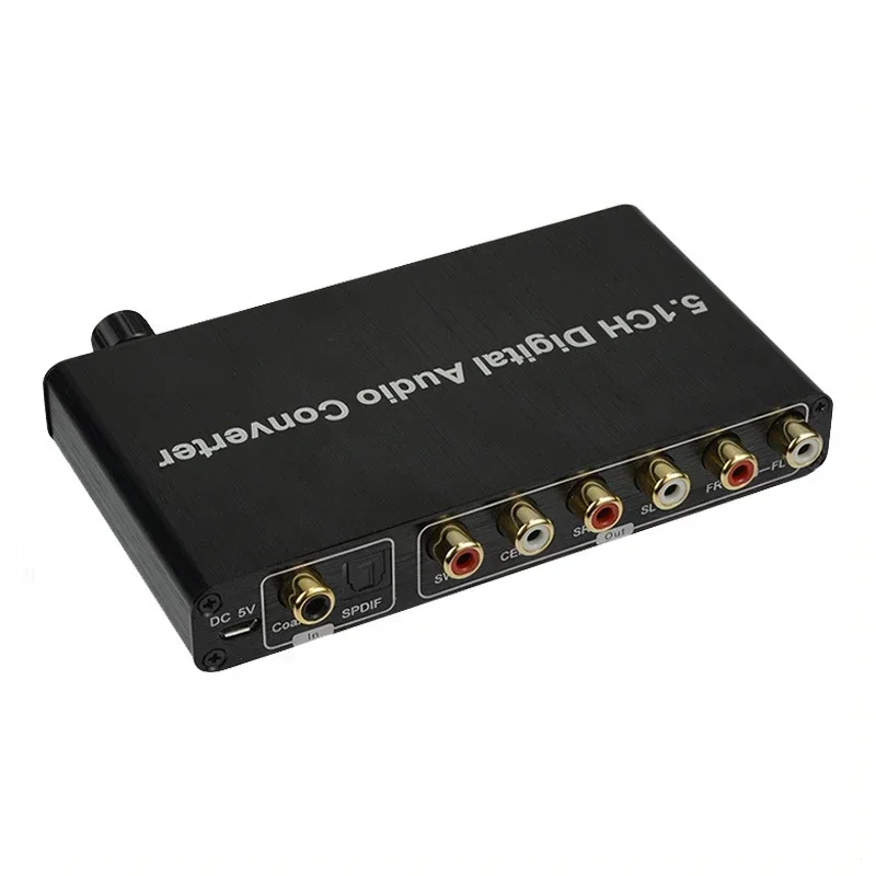 5.1 Audio Digital Sound Decoder Converter SPDIF To 5.1CH Audio Adapter Decoder Compatible For DOLBY Decoding