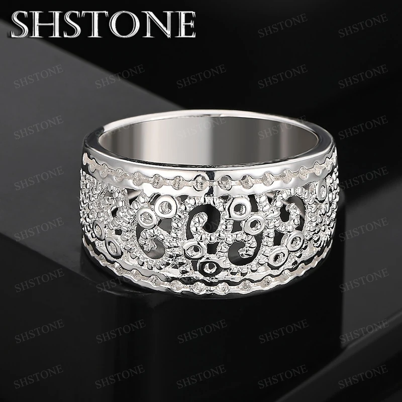 

Size 7-9 925 Sterling Silver Pattern Design Ring For Lady Wedding Banquet Party Birthday Gift Accessories High Quality Jewelry