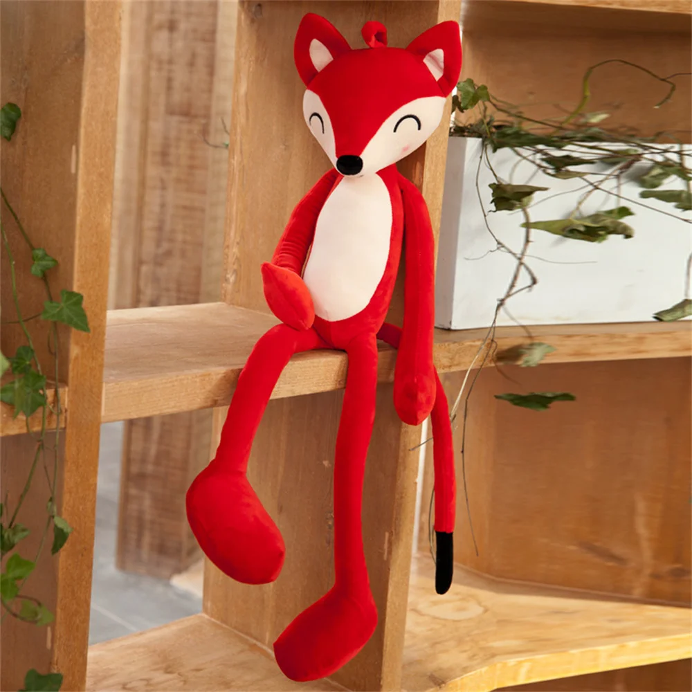 Long-legged Girlfriend Birthday Fox Plush Toy Doll Cute Red Fox  Pillow Soft Doll Gift