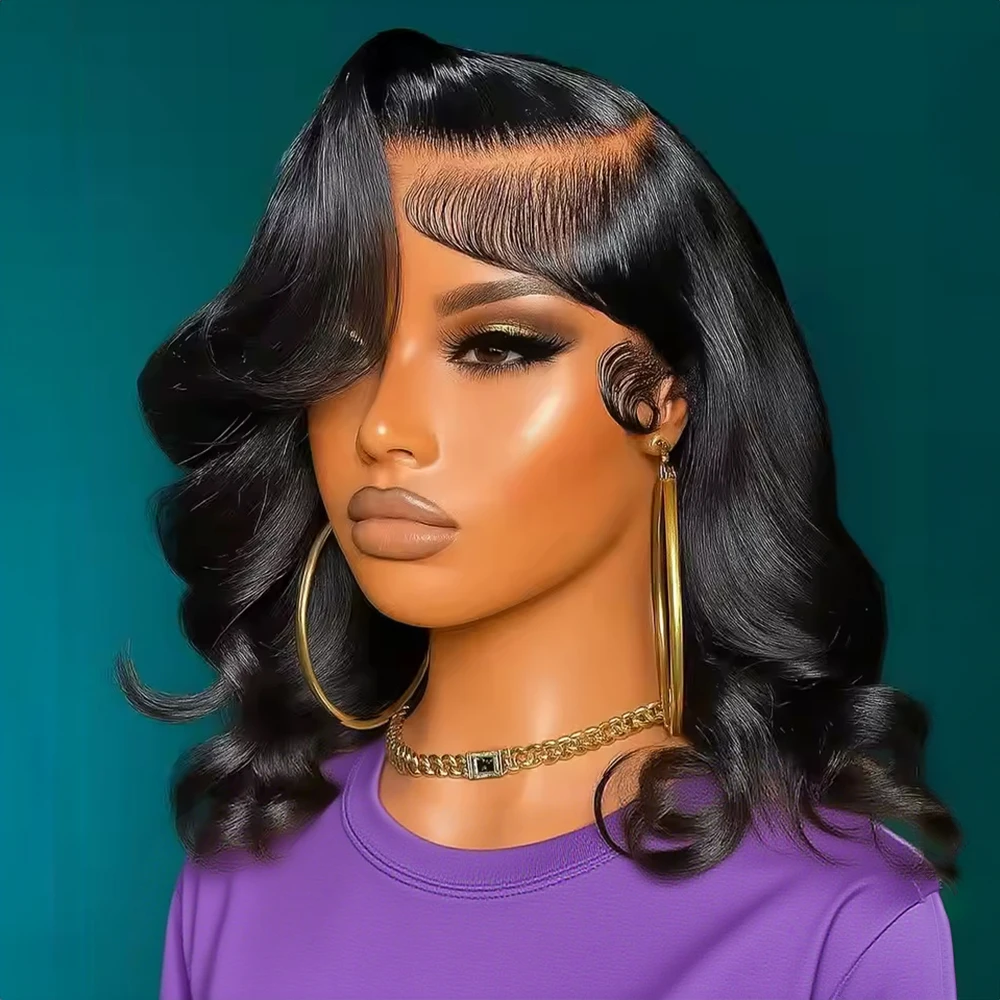 

Готовые к носке парики-боб без клея 13x4, короткие, с эффектом Body Wave, 8-16 дюймов, с эффектом Loose Wave, парик с застежкой 7x5, бразильские парики из натуральных волос Remy, плотность 250%