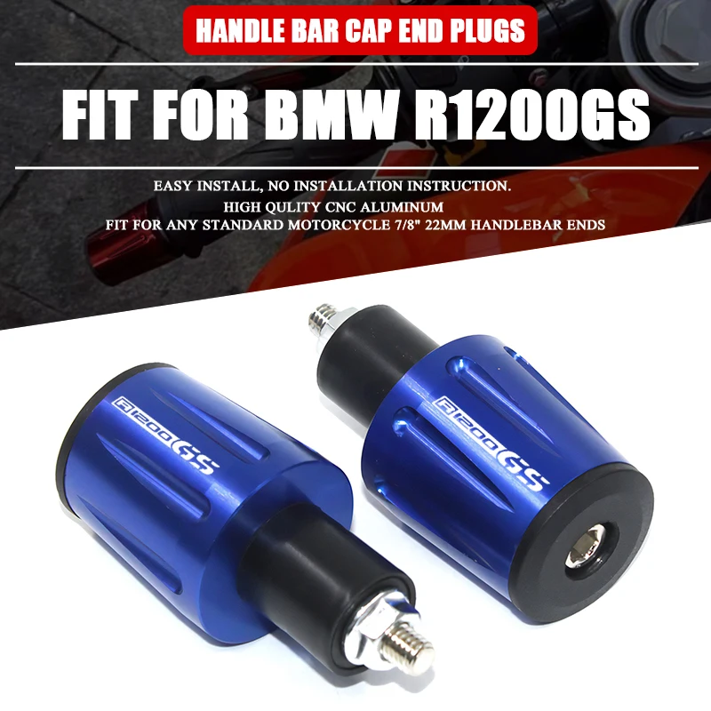 

CNC Motorcycle Hand Grips Bar End Plug Moto Handlebar Caps CNC For BMW R 1200 GS LC R1200GS R 1200GS ADV Adventure Accessories