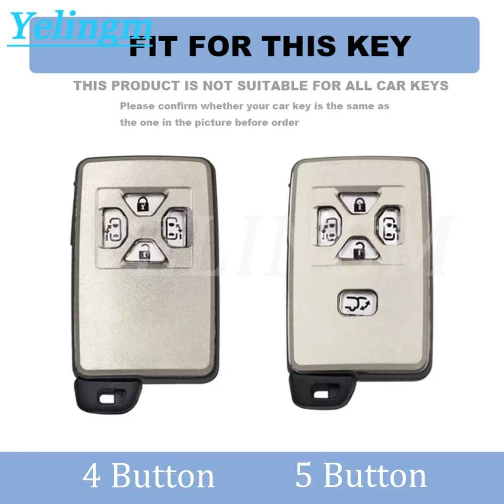 Fashion TPU 4/5 Buttons Remote Shell Fob Keyless For Toyota Noah Voxy Alphard Vellfire Previa Estima Isis Car Key Case Cover