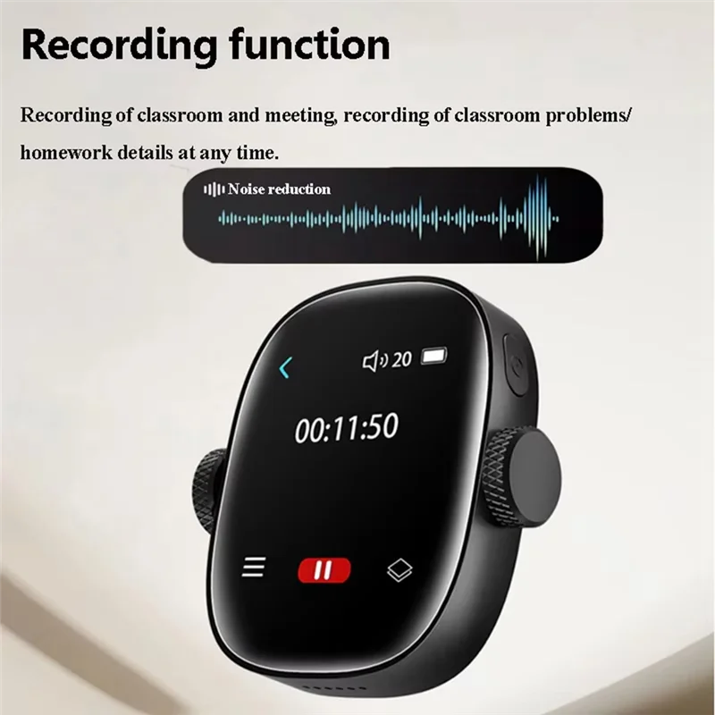 64GB Mini Touch Screen Bluetooth5.3 MP3 Player Hifi Lossless Walkman Music Video Player Recorder With Alarm Clock-A74Z