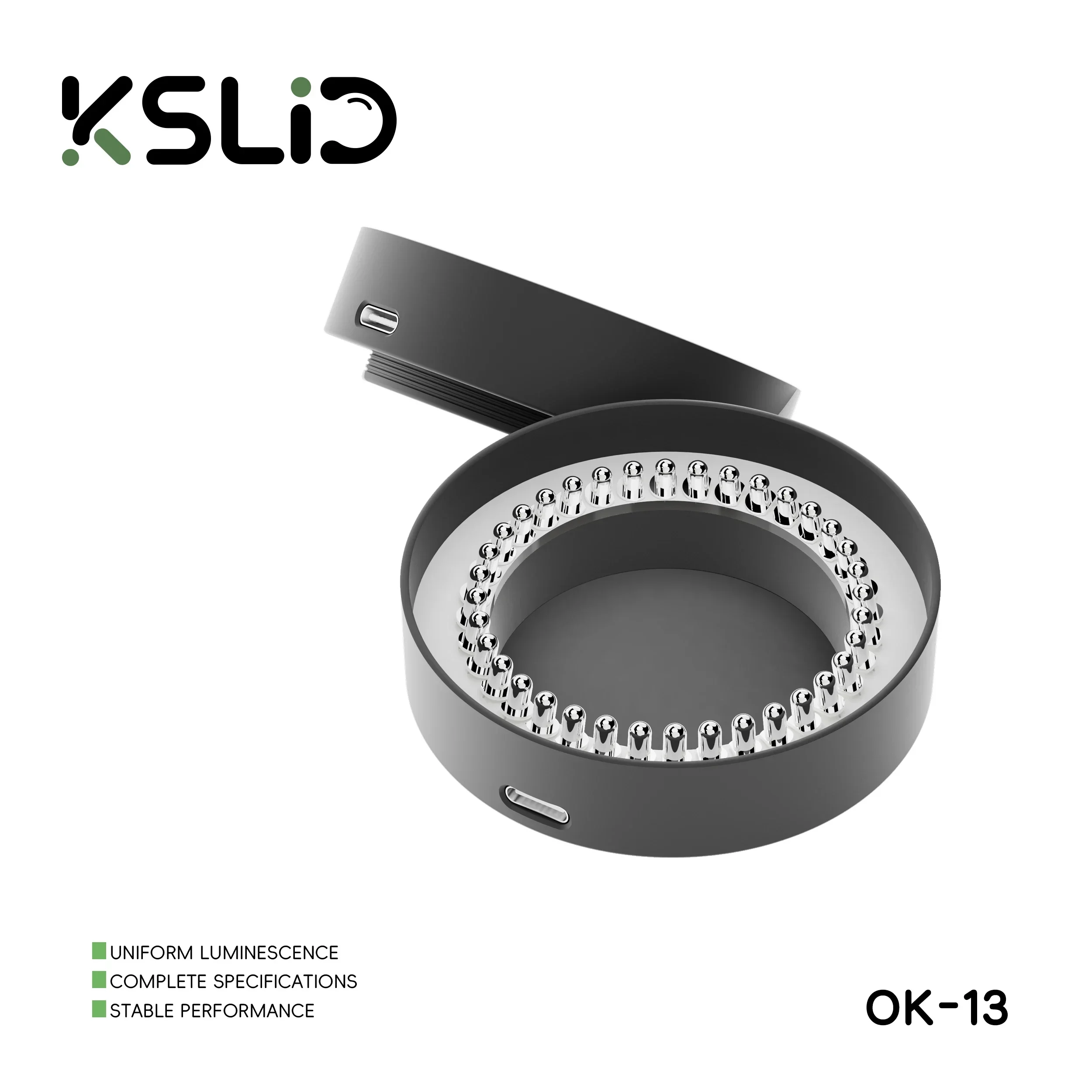 KSLID OK-13 Lampada per microscopio Lampada illuminatrice ad anello a LED Lampada ad anello polarizzato Sorgente luminosa Lampada per microscopio Utensili manuali