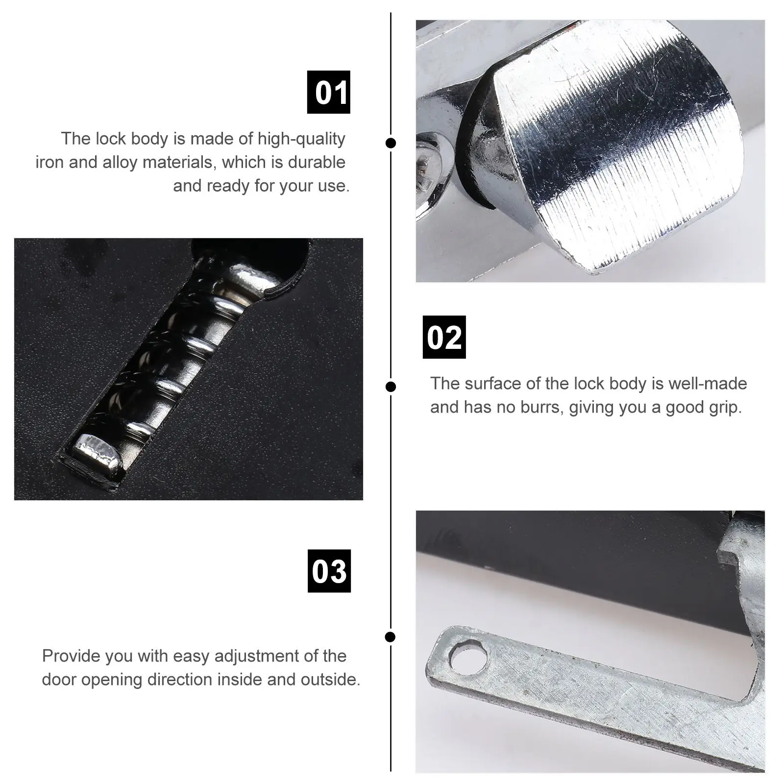 Anti-theft Door Lock Body Easy Adjustment Essential Micro-wave Oven Iron Attractive