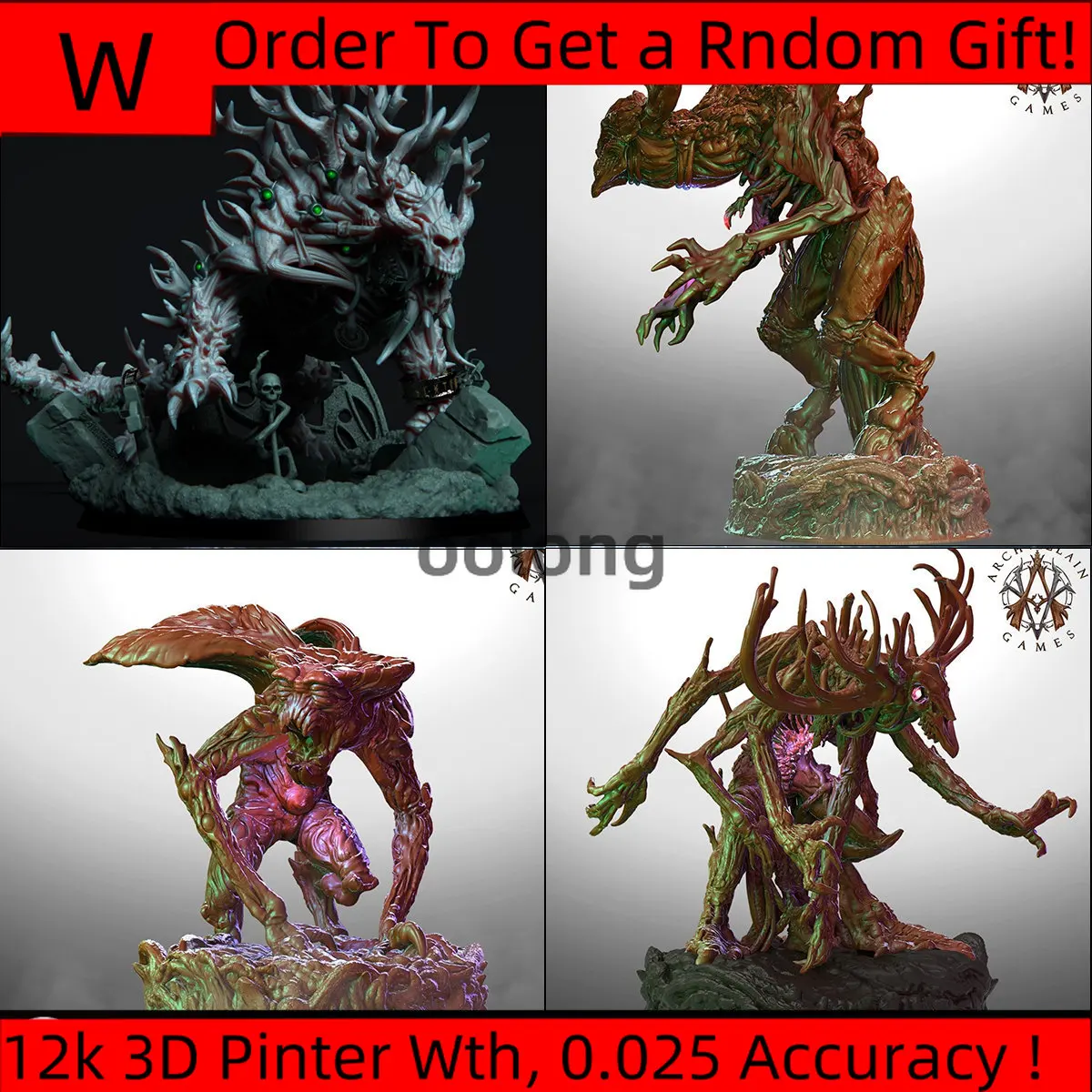 Dnd Miniatures Figures Undead Demons Flesh And Blood Monsters Evil Gods Alien Creatures DND Villains 3d Printing