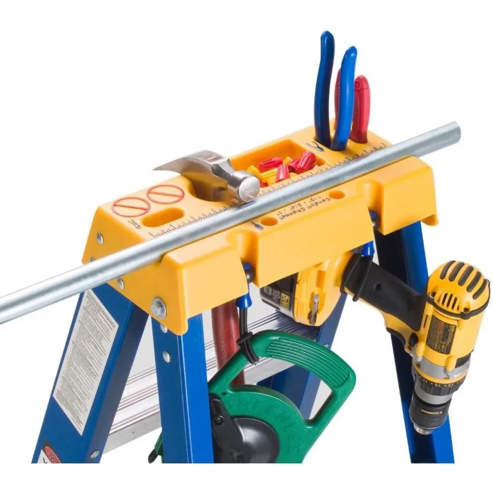 Drabina schodkowa/stacja robocza Werner OBEL04 Old Blue Electrician's, wytrzymałość 170 kg, włókno szklane, 1,2 m