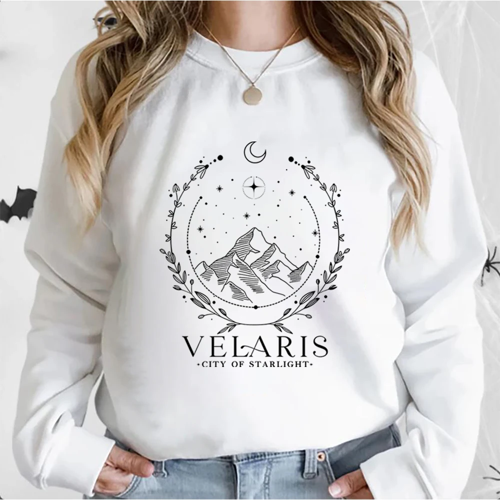 Koszulka ACOTAR bluza Velaris Velaris koszulka miasto Starlight bluza z kapturem SJM Merch Uniex bluza z okrągłym wycięciem