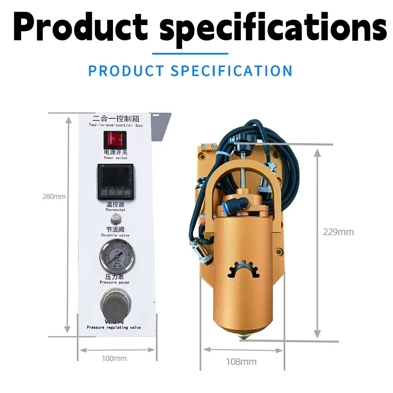 Small Capacity 30ML Heating Head With 2 in 1 Temperature Controller PUR Hot Melt Glue Machine Automatic Dispensing 4