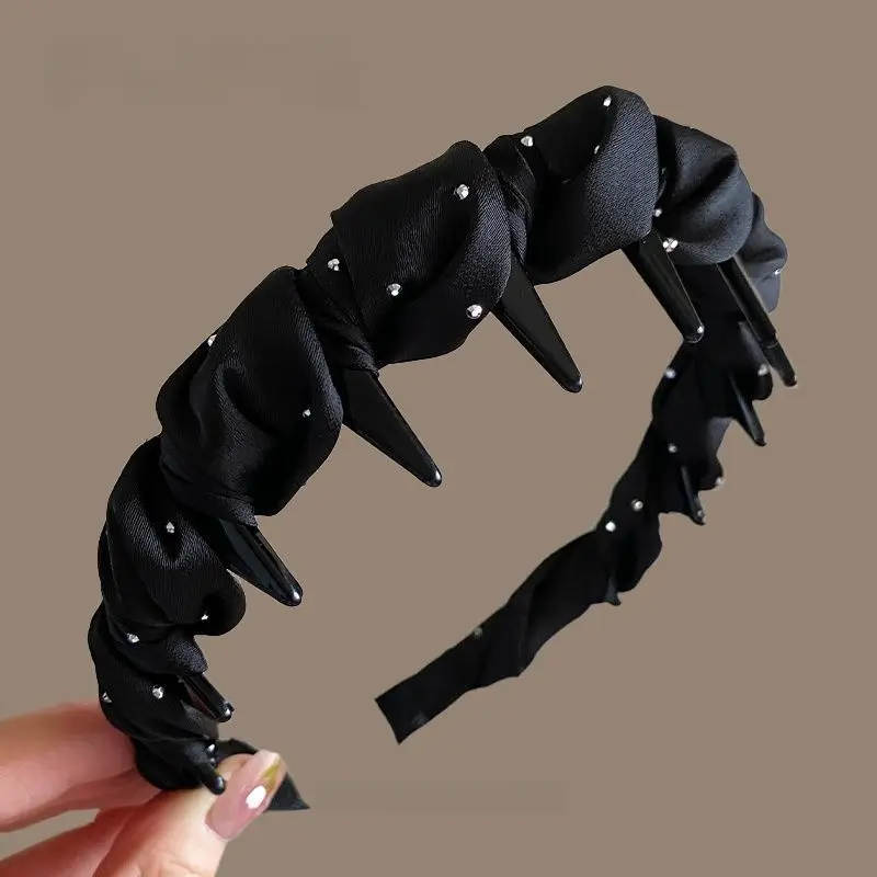 

Simple Elegant Starry Sky Headband for Women Crown Heightening & Face Slimming Hair Band Korean Style Thin Hair Accessories New